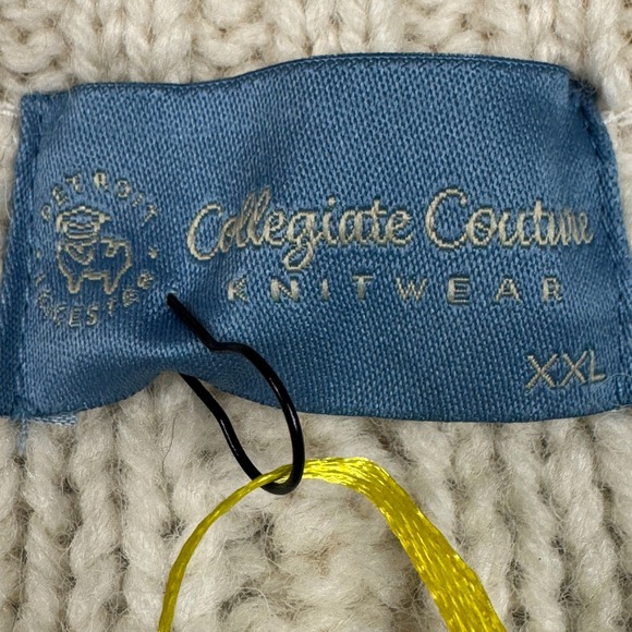 NWT Collegiate Couture University of Michigan 100% British Wool Sweater XXL - Picture 4 of 11